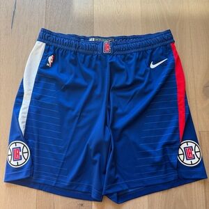 Nike Los Angeles Clippers LA team issued blue shorts size 40 authentic